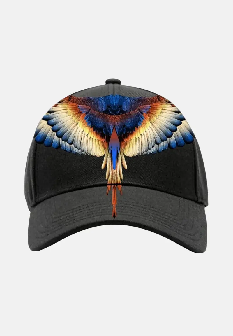 MARCELO BURLON cappello nero da uomo con stampa