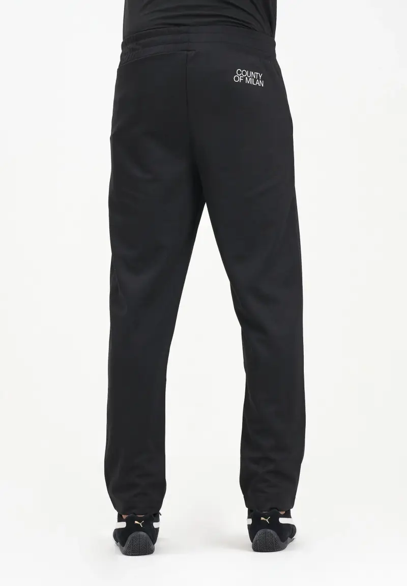Pantalone sportivo nero da uomo con logo miniatura 3