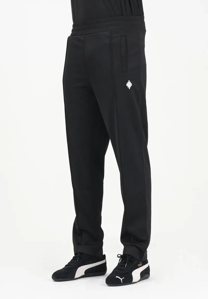 Pantalone sportivo nero da uomo con logo