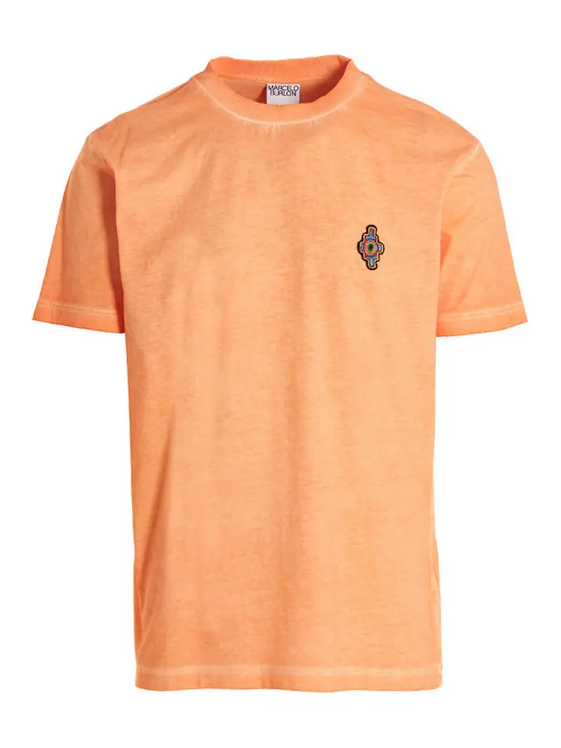 T-shirt girocollo Sunset Cross Arancione
