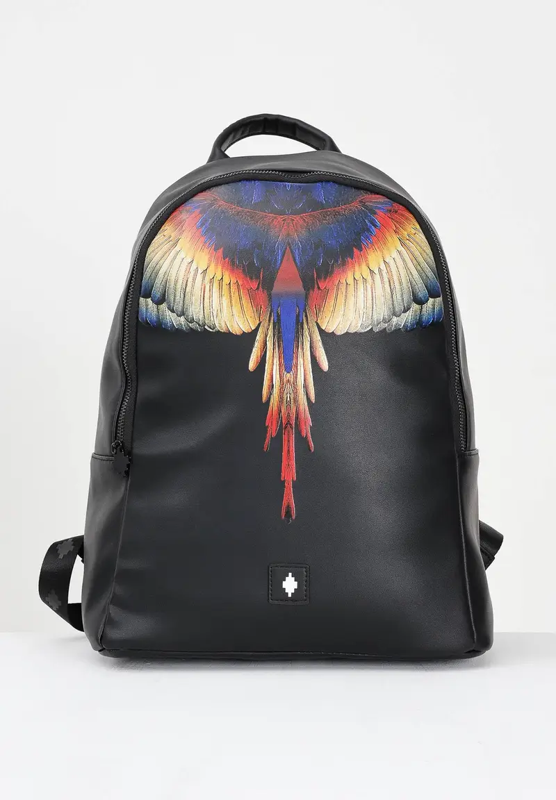 Zaino nero per uomo e donna con stampa