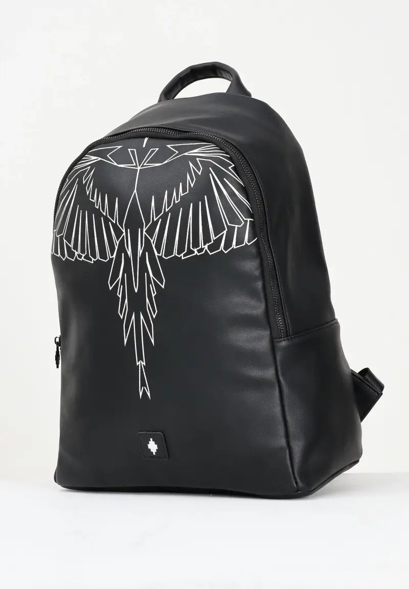 Zaino nero per uomo e donna con stampa miniatura 2