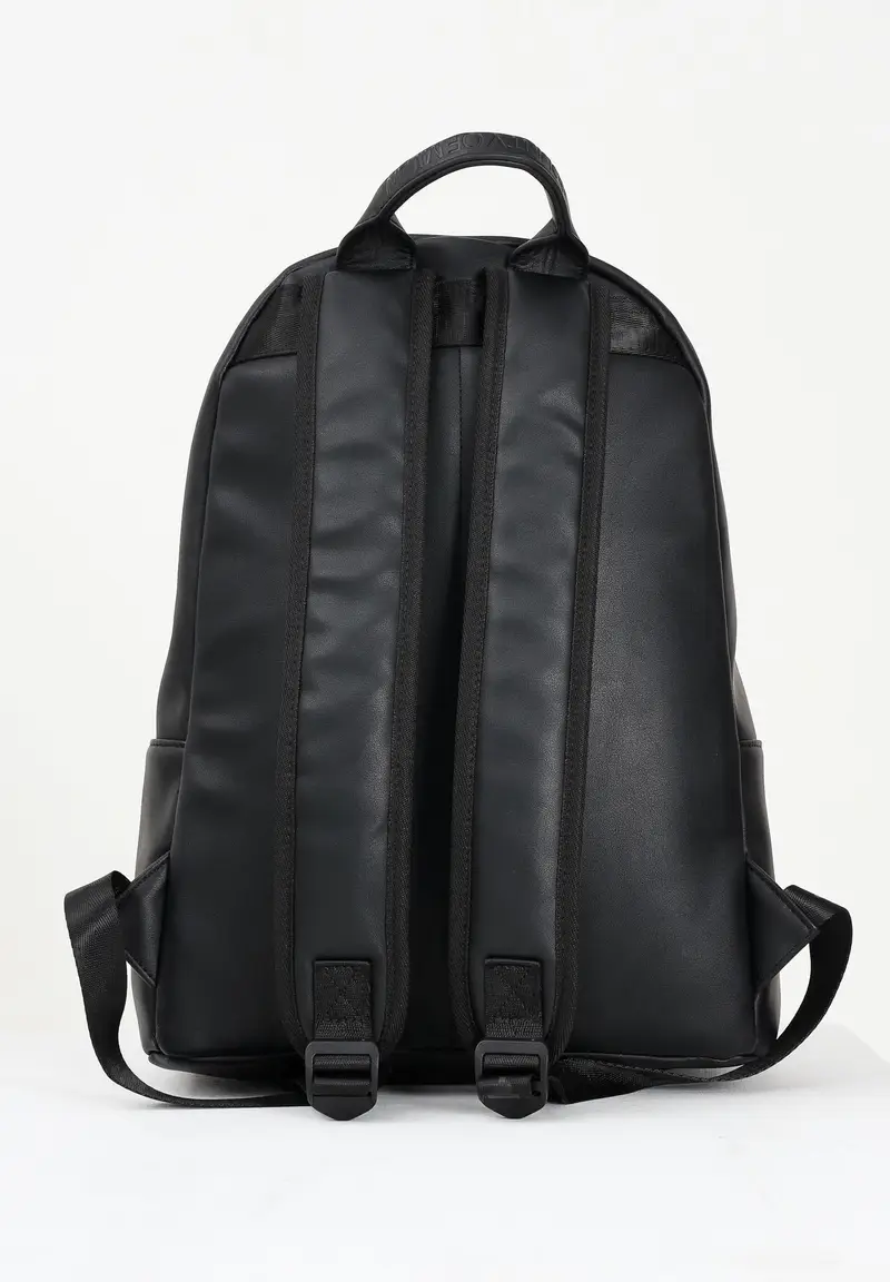 Zaino nero per uomo e donna con stampa miniatura 3