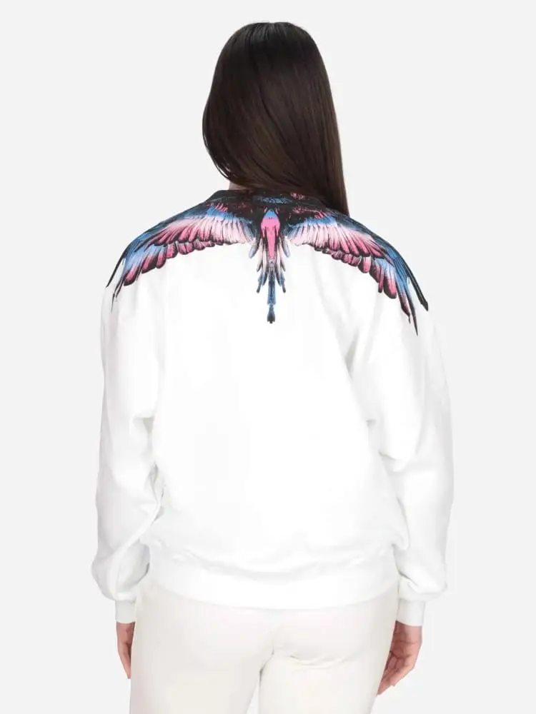 felpa bianca donna maxi logo miniatura 2