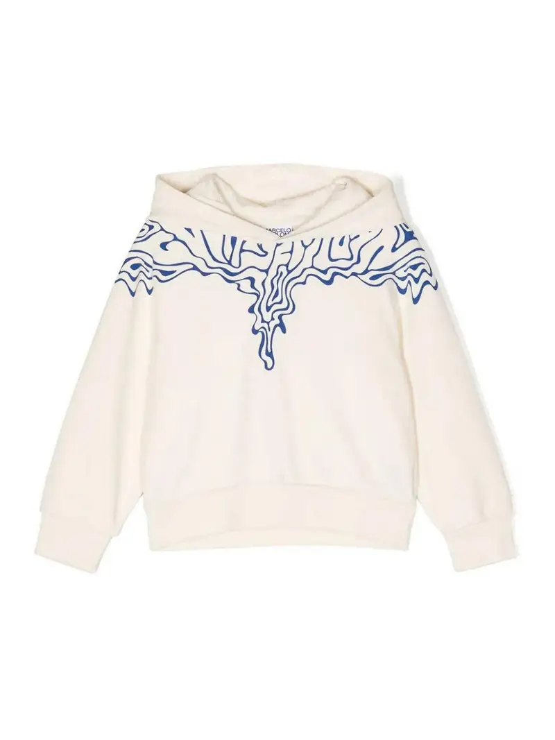 Con cappuccio regolare delle ali fluide Blu