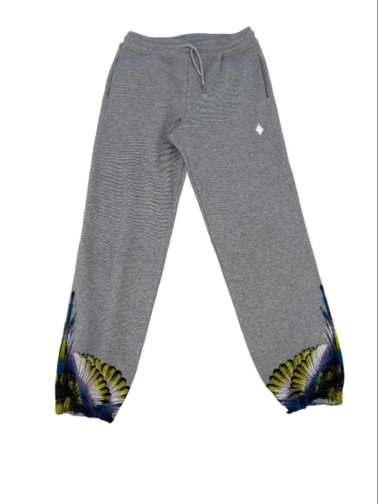 pantalone grigio bambino logo sul fondo