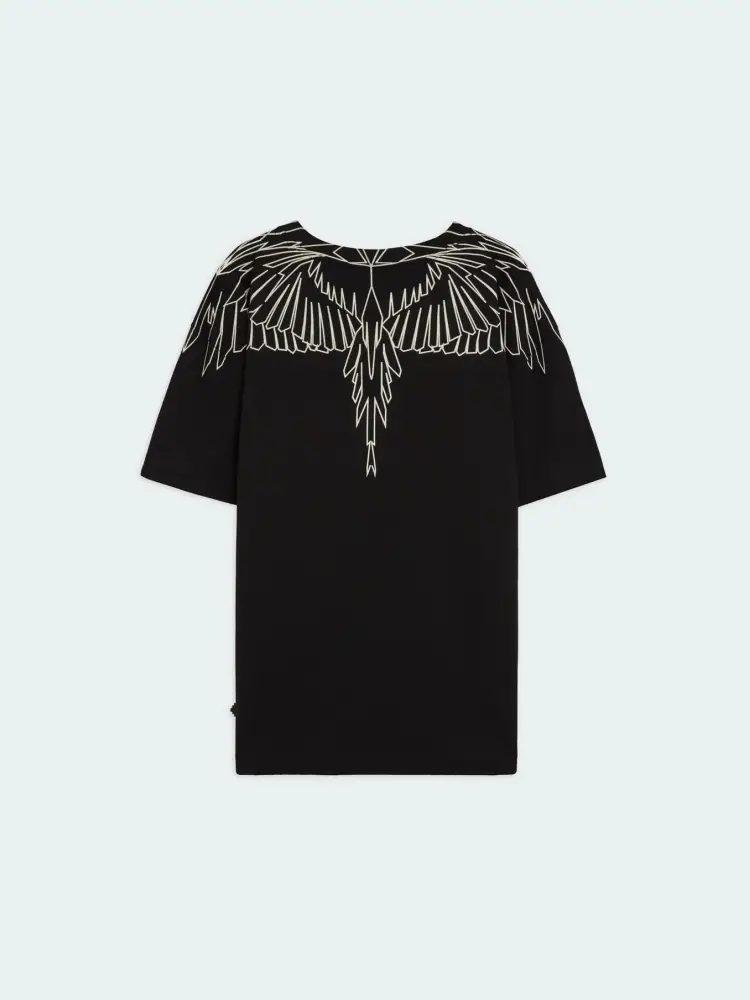 tshirt nera bambina logo a contrasto miniatura 2