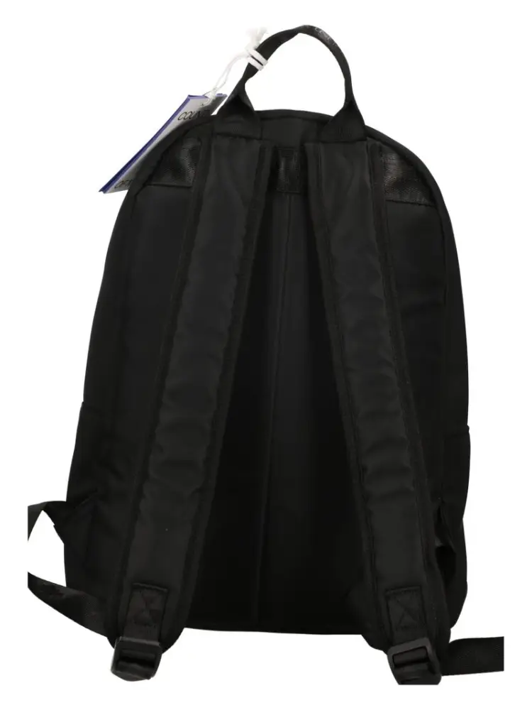 zaino nero uomo in tessuto logo multicolor miniatura 2