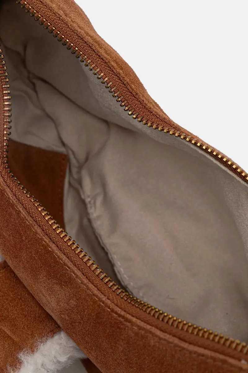 borsa in pelle scamosciata colore marrone 5BGZ18 7412A miniatura 5