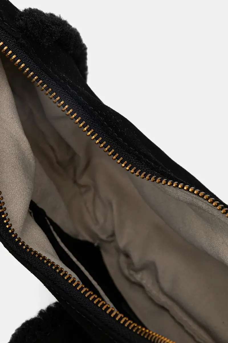 borsa in pelle scamosciata colore nero 5BGZ18 7412A miniatura 5