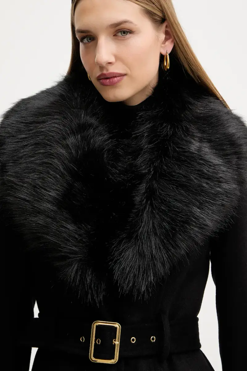 cappotto con lana ALICE colore nero 5BGL26 1799Z miniatura 4