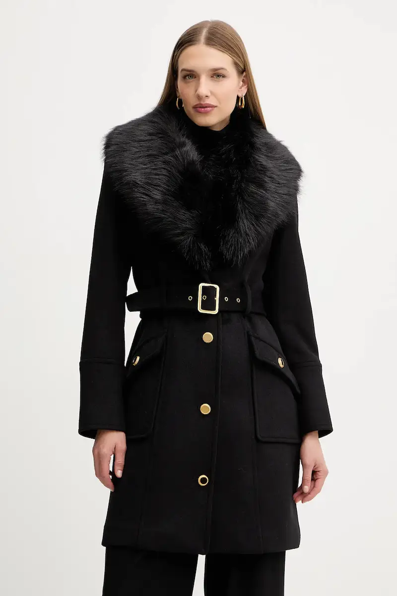 cappotto con lana ALICE colore nero 5BGL26 1799Z