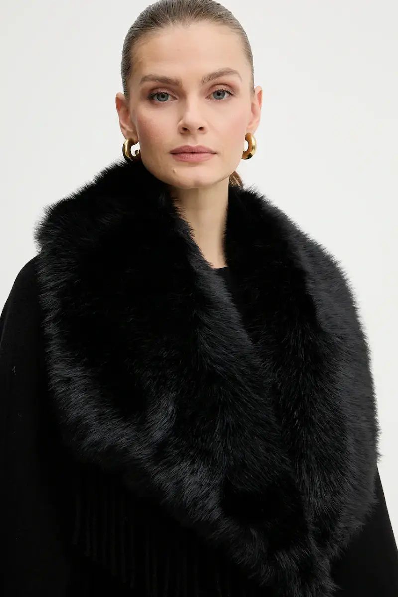 cappotto con lana LILIANA Nero miniatura 4