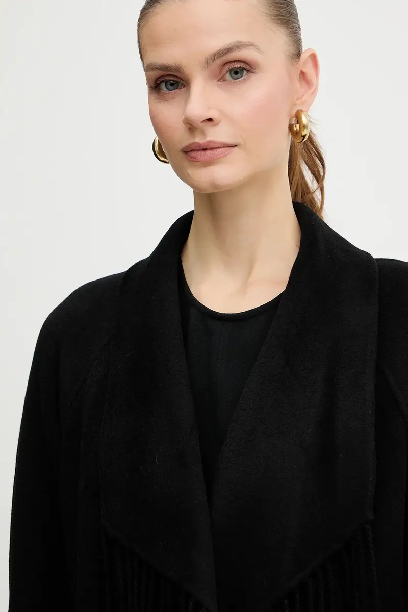 cappotto con lana LILIANA Nero miniatura 5