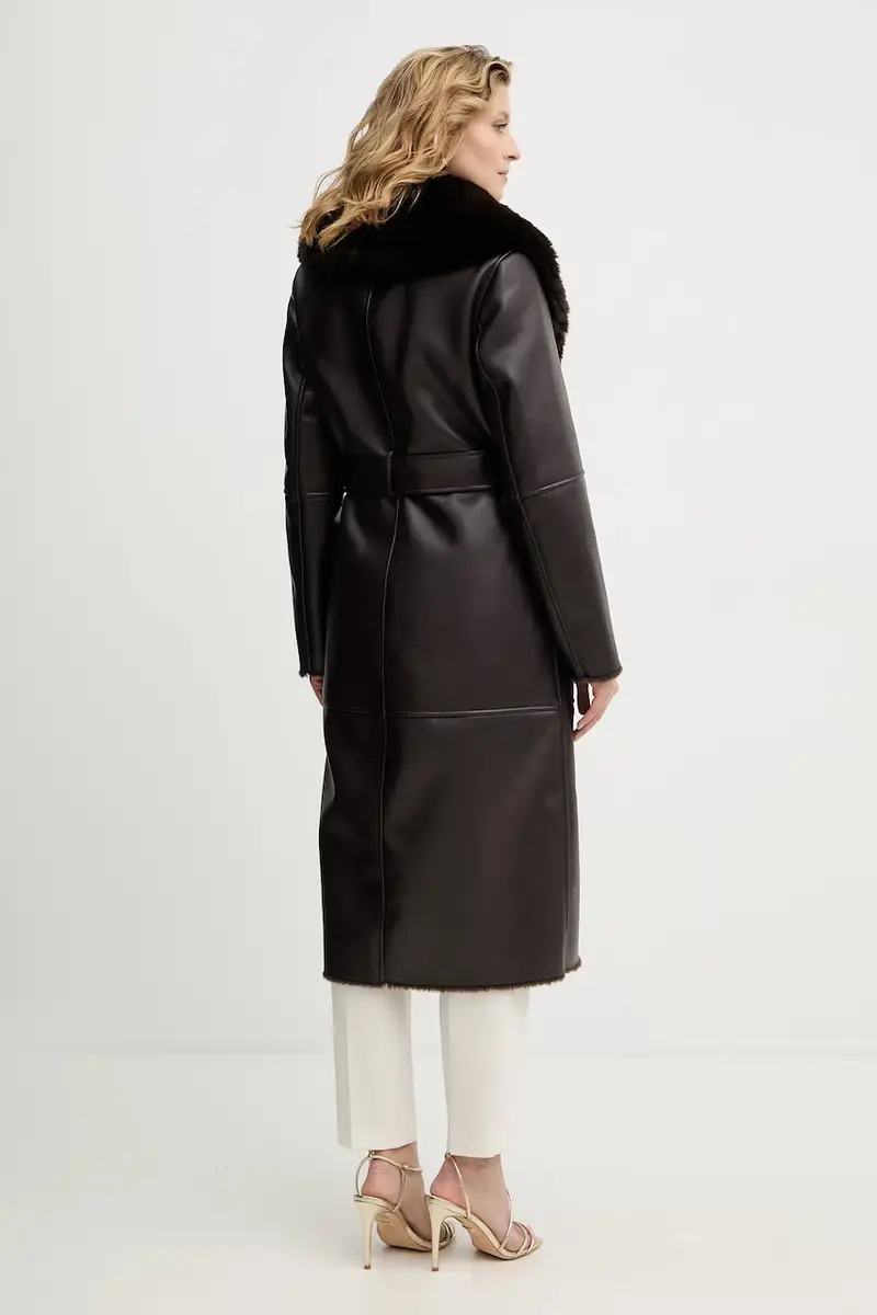 Marciano By Guess Cappotto Marrone con Collo in Pelliccia miniatura 3