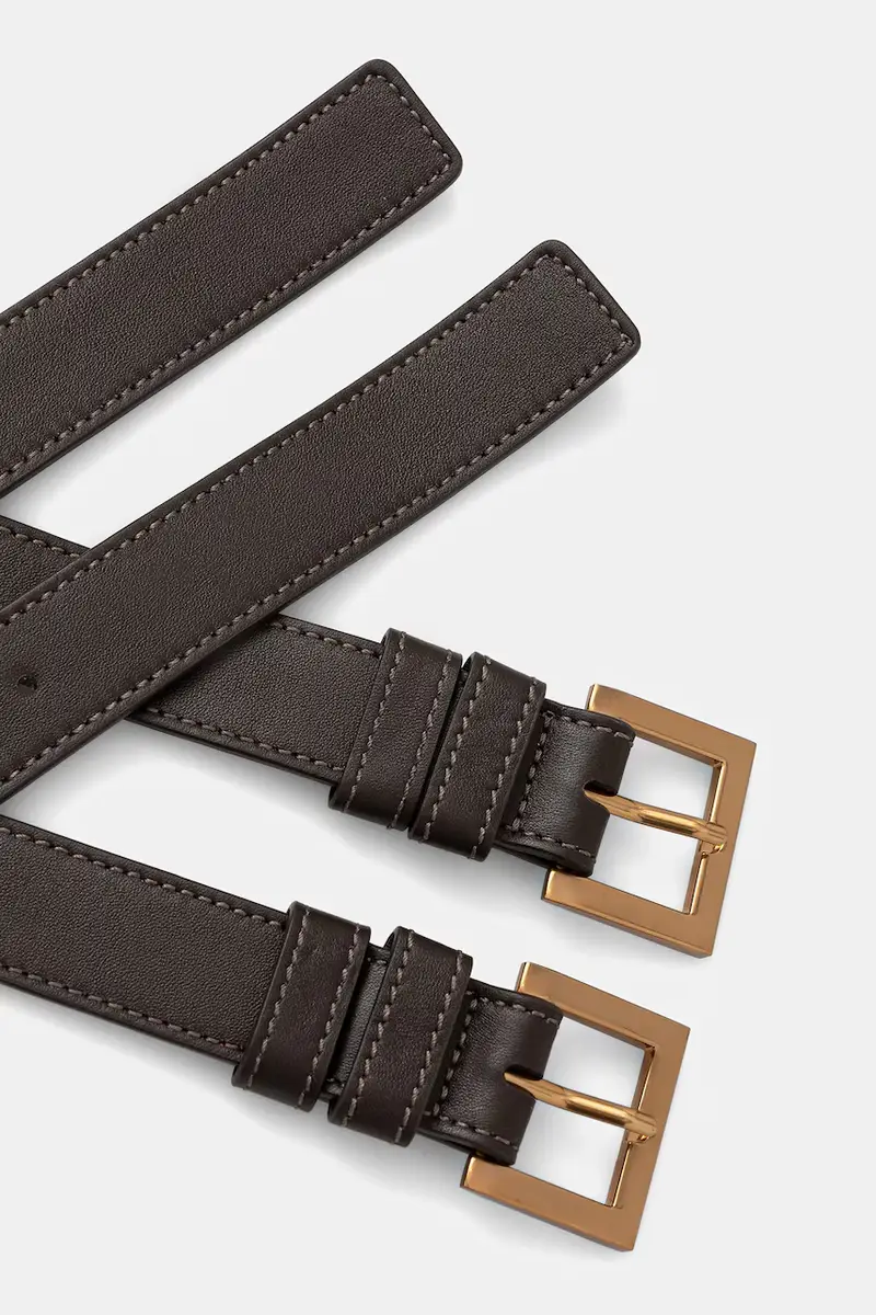 cintura in pelle donna colore marrone 5BGZ25 7414A miniatura 2