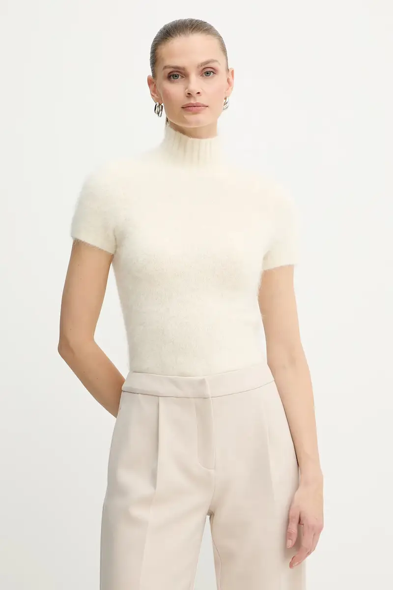 maglione con alpaca AGNES colore beige 5BGR10 5794Z