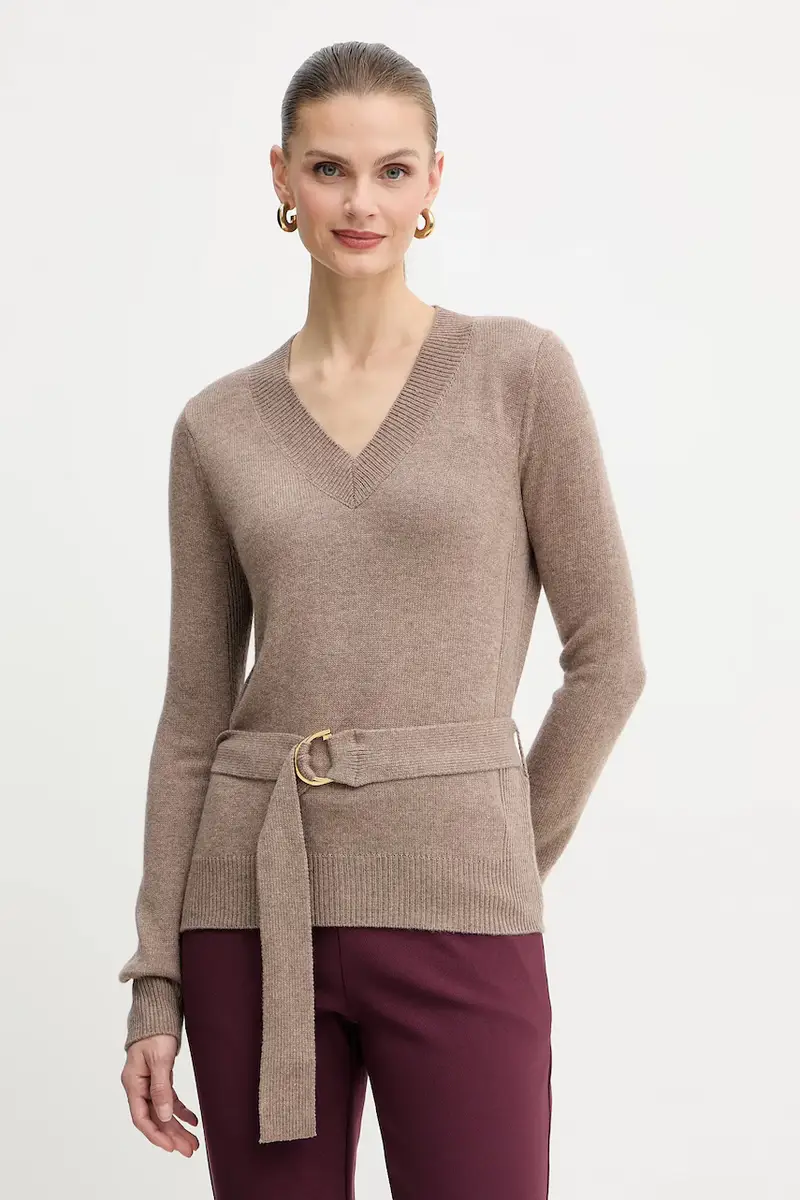 maglione con lana AFRAH colore marrone 5BGR23 5893Z