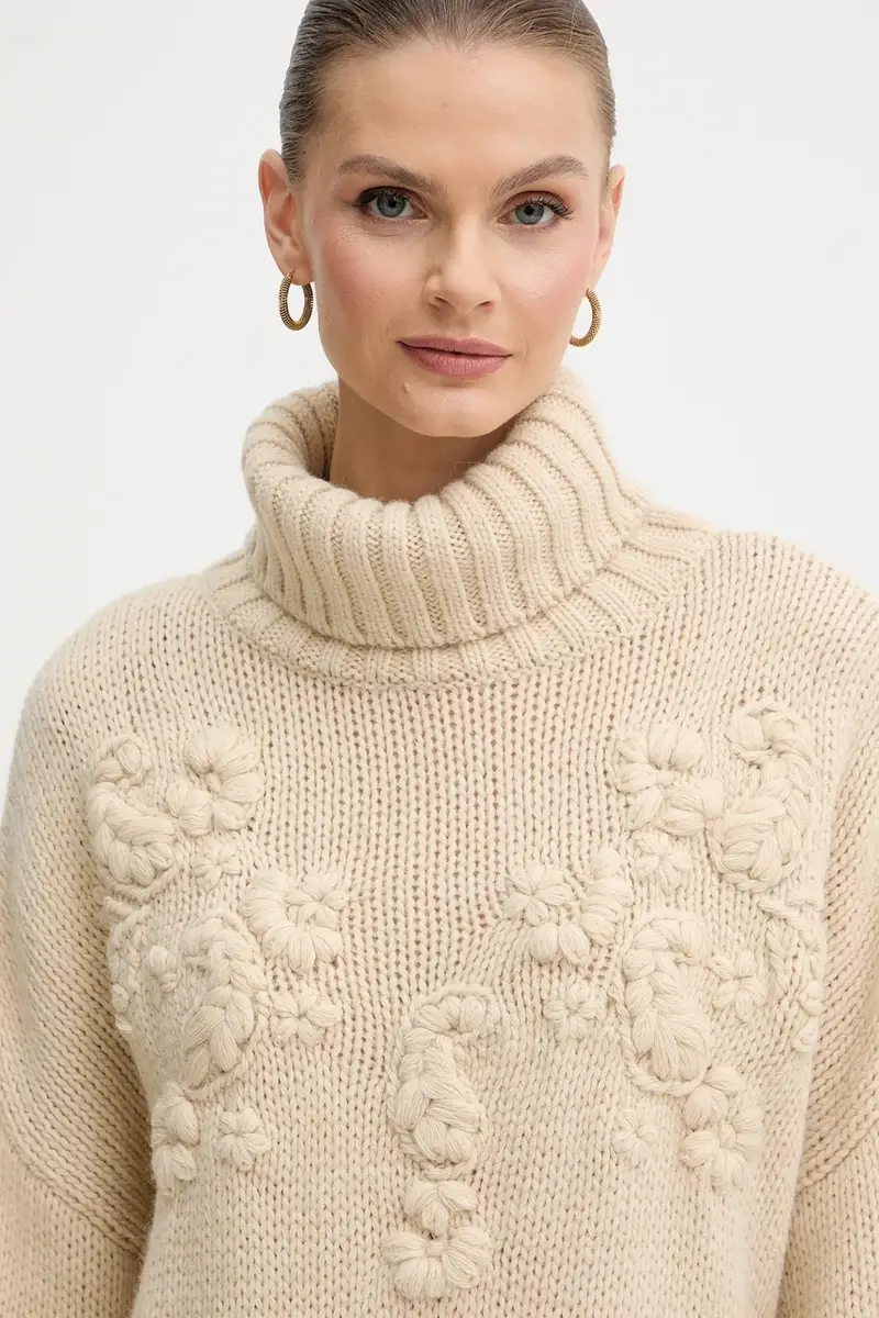 maglione con lana AHLAM colore beige 5BGR28 5895Z miniatura 4