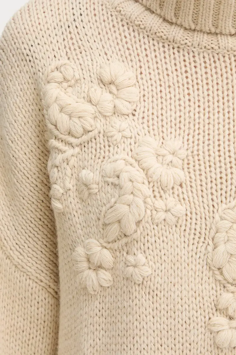 maglione con lana AHLAM colore beige 5BGR28 5895Z miniatura 5