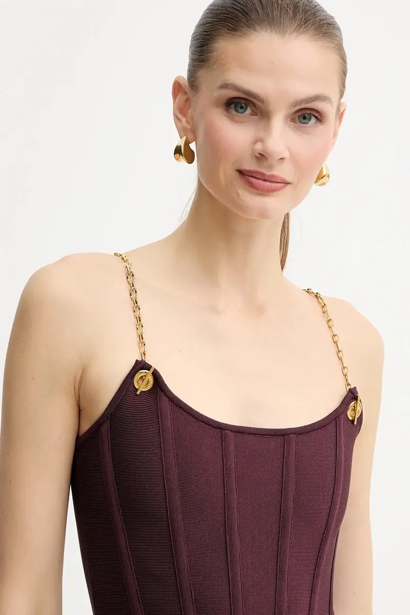 vestito AISHA colore granata 5BGK09 5036Z miniatura 4