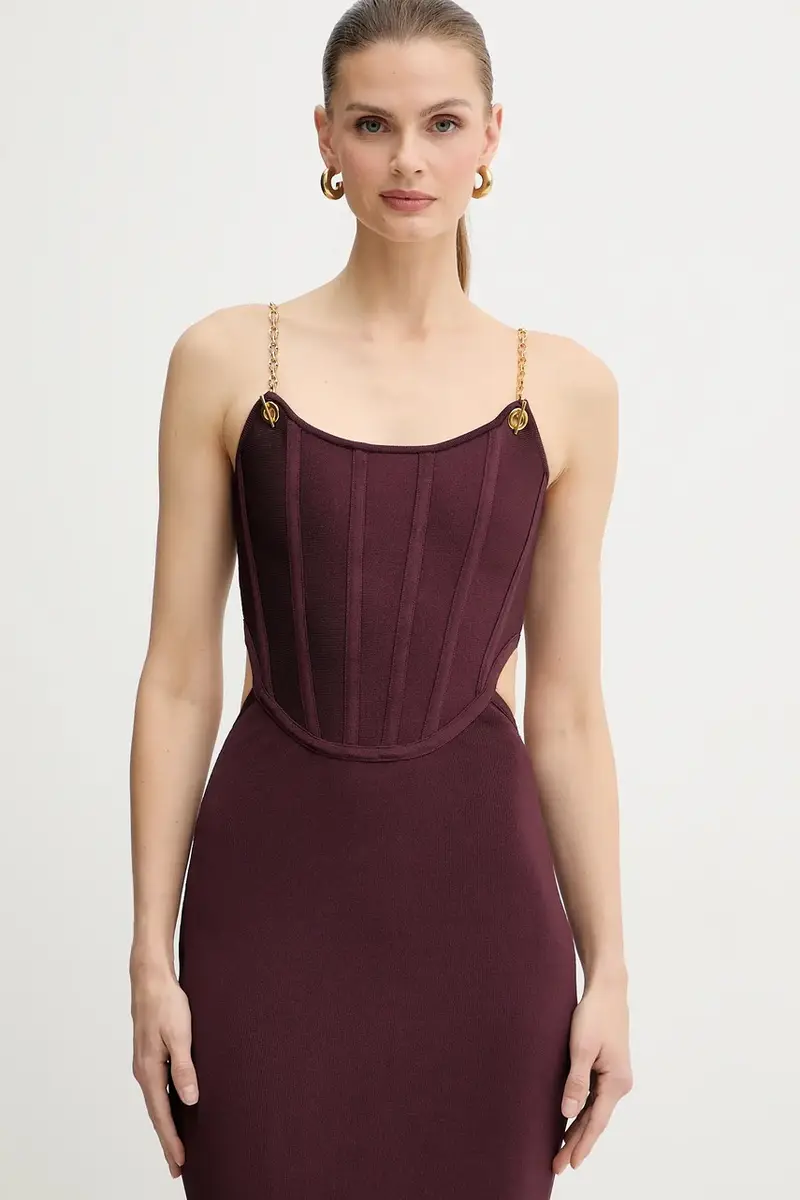 vestito AISHA colore granata 5BGK10 5036Z miniatura 4