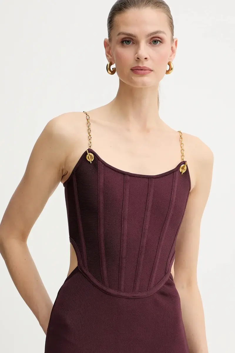 vestito AISHA colore granata 5BGK10 5036Z miniatura 5