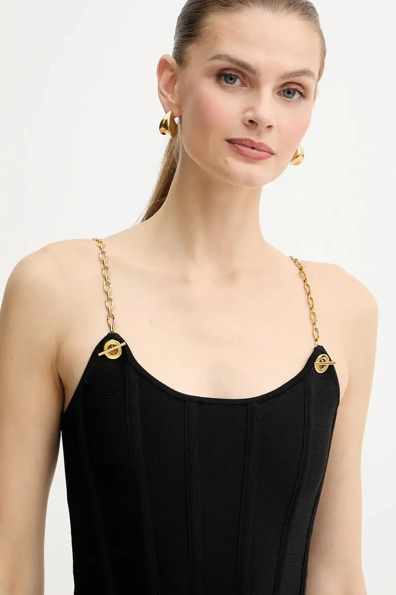 vestito AISHA colore nero 5BGK09 5036Z miniatura 4