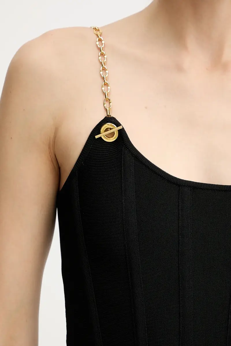 vestito AISHA colore nero 5BGK09 5036Z miniatura 5