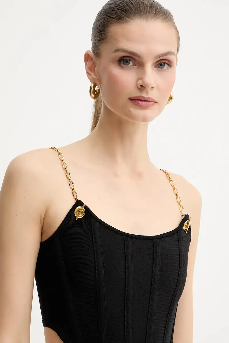 vestito AISHA colore nero 5BGK10 5036Z miniatura 5