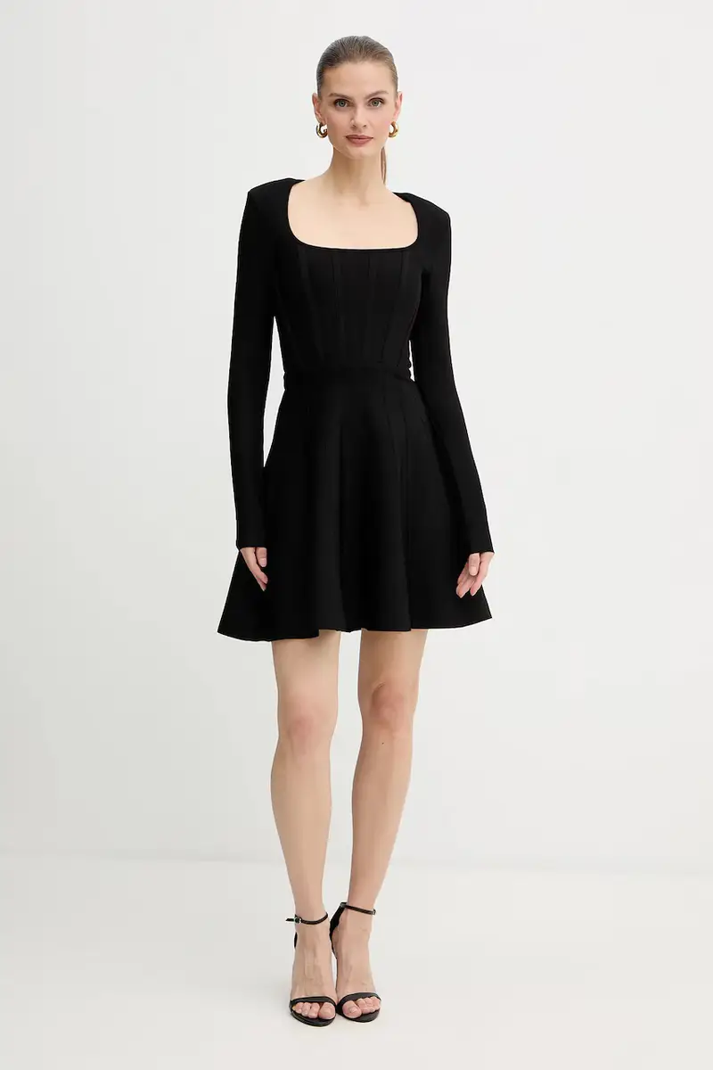 vestito AISHA colore nero 5BGK11 5036Z miniatura 2