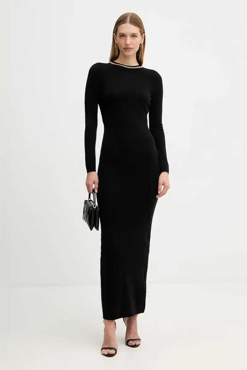 vestito con lana ABEL colore nero 5BGK03 5782Z miniatura 2