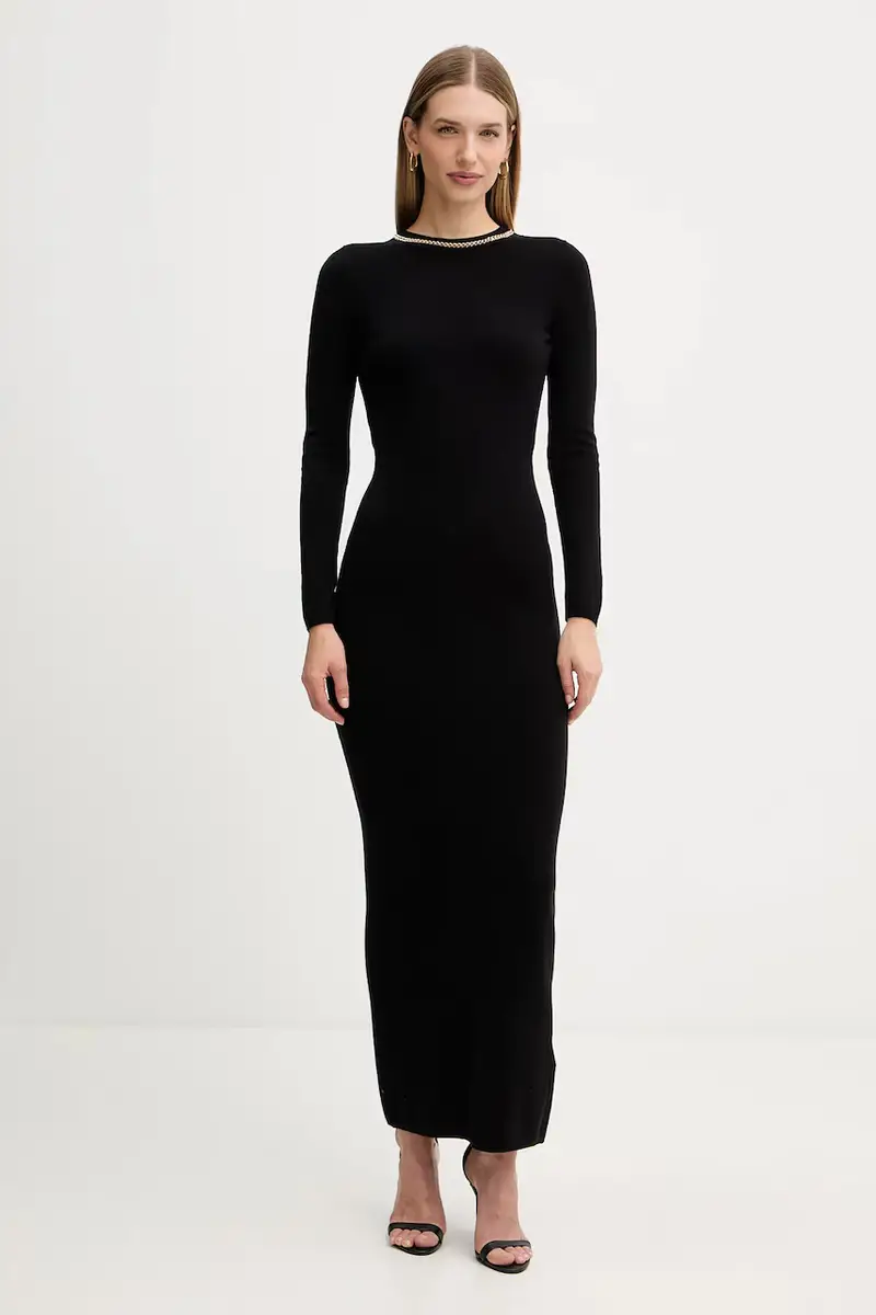 vestito con lana ABEL colore nero 5BGK03 5782Z