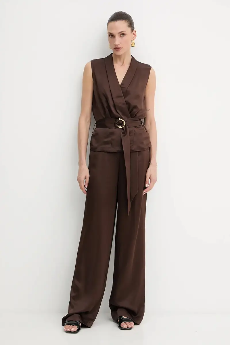 camicetta IVA donna colore marrone 5YGH15 7350A miniatura 2