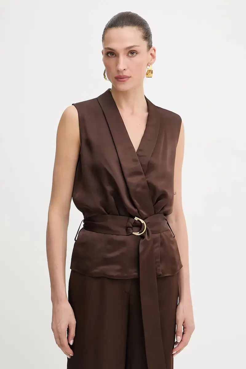 camicetta IVA donna colore marrone 5YGH15 7350A