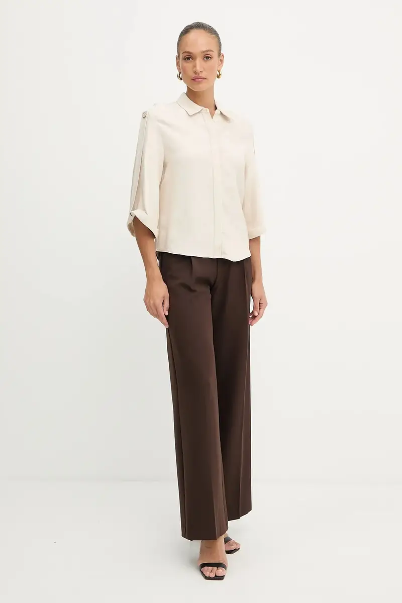 camicia WHITNEY donna colore beige 5YGH02 7337A miniatura 2