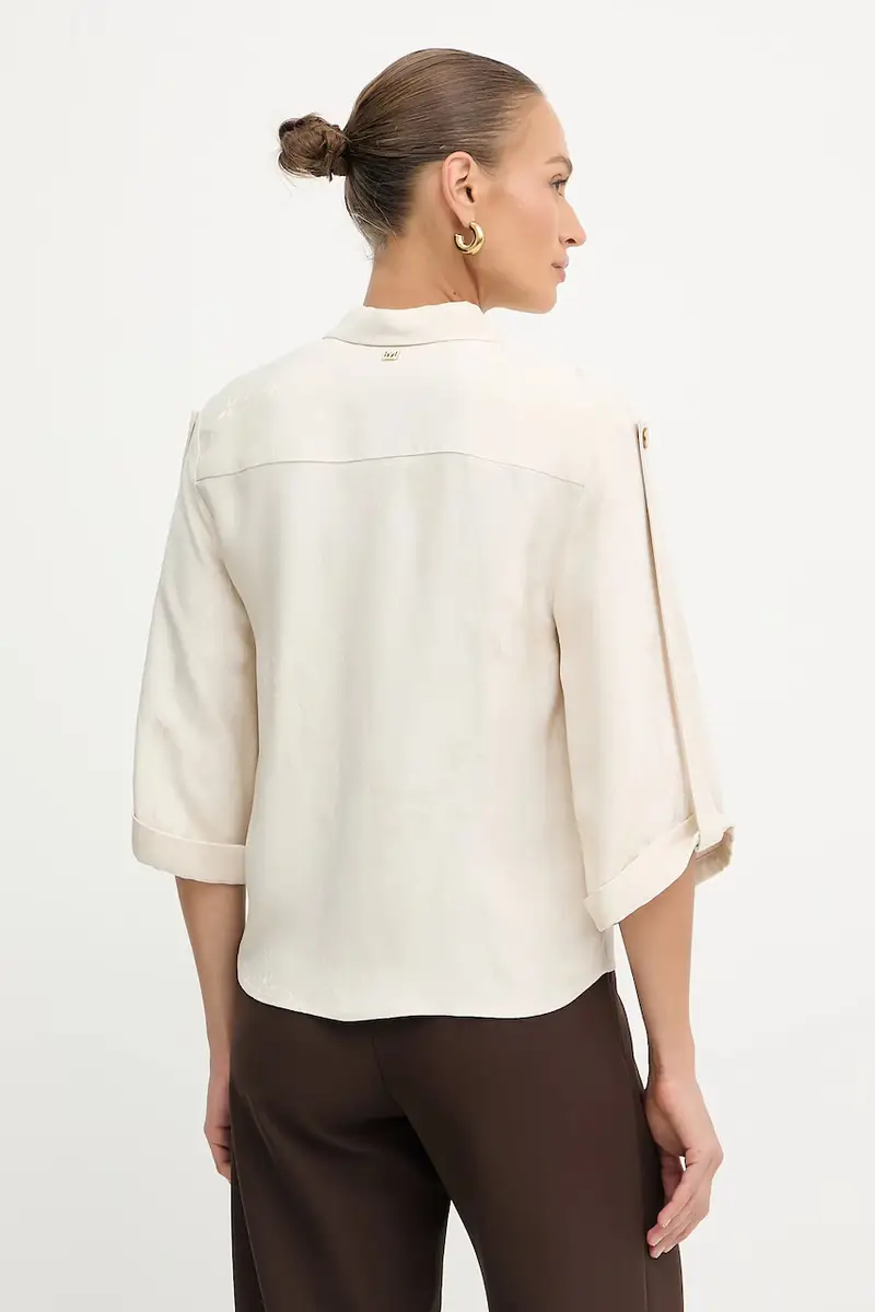 camicia WHITNEY donna colore beige 5YGH02 7337A miniatura 3