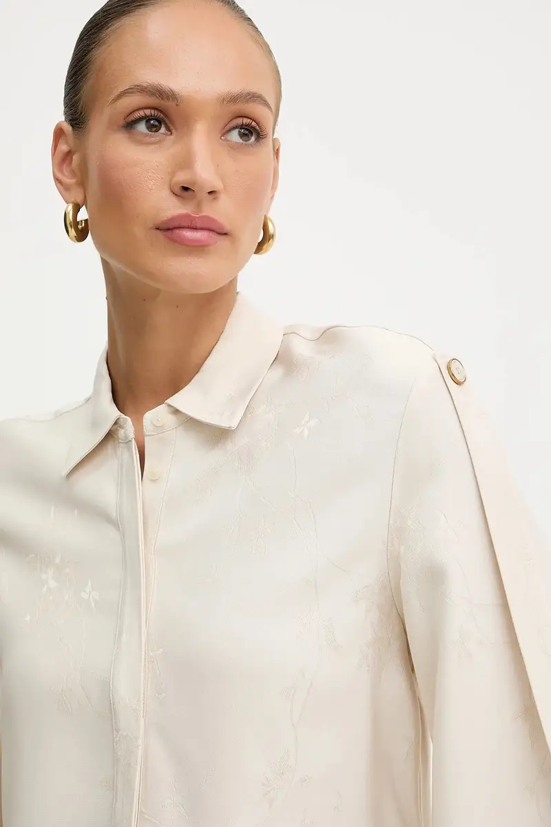 camicia WHITNEY donna colore beige 5YGH02 7337A miniatura 4