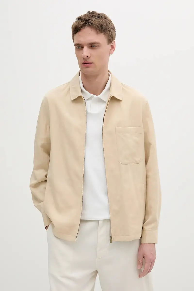 giacca con aggiunta di lino colore beige 5GHL21 2310Z