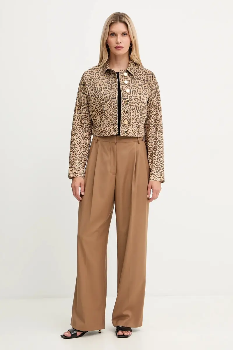 giacca di jeans EDDA colore marrone 5YGN14 7362A miniatura 2