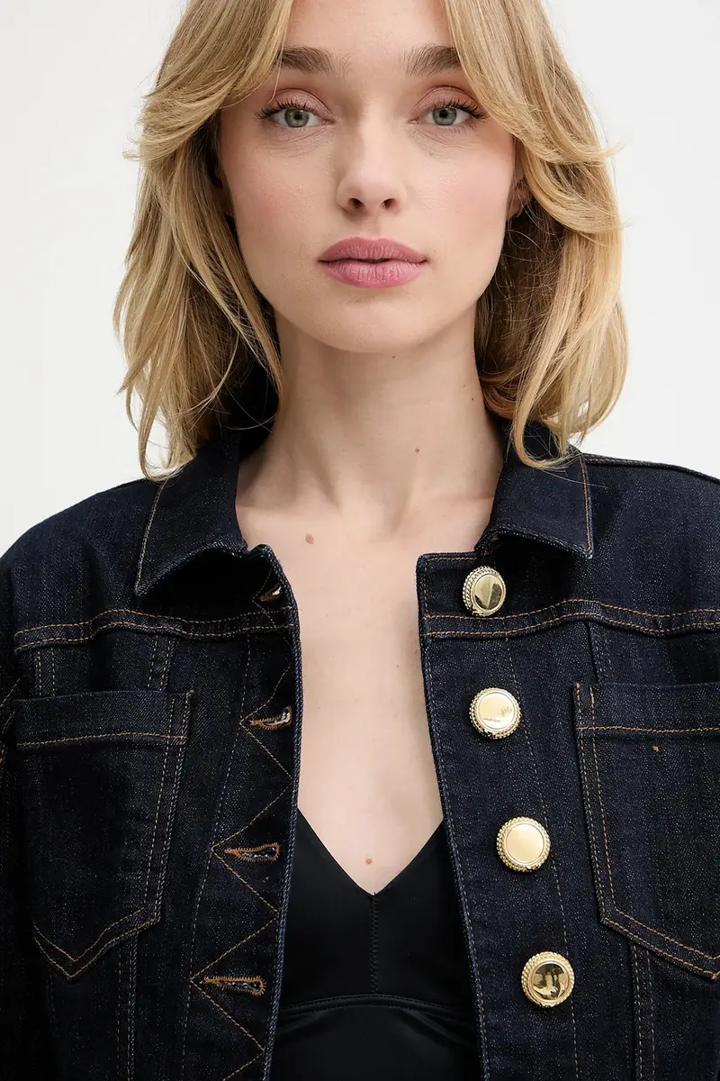 giacca di jeans KYLIE colore blu navy 5YGN10 7347A miniatura 4