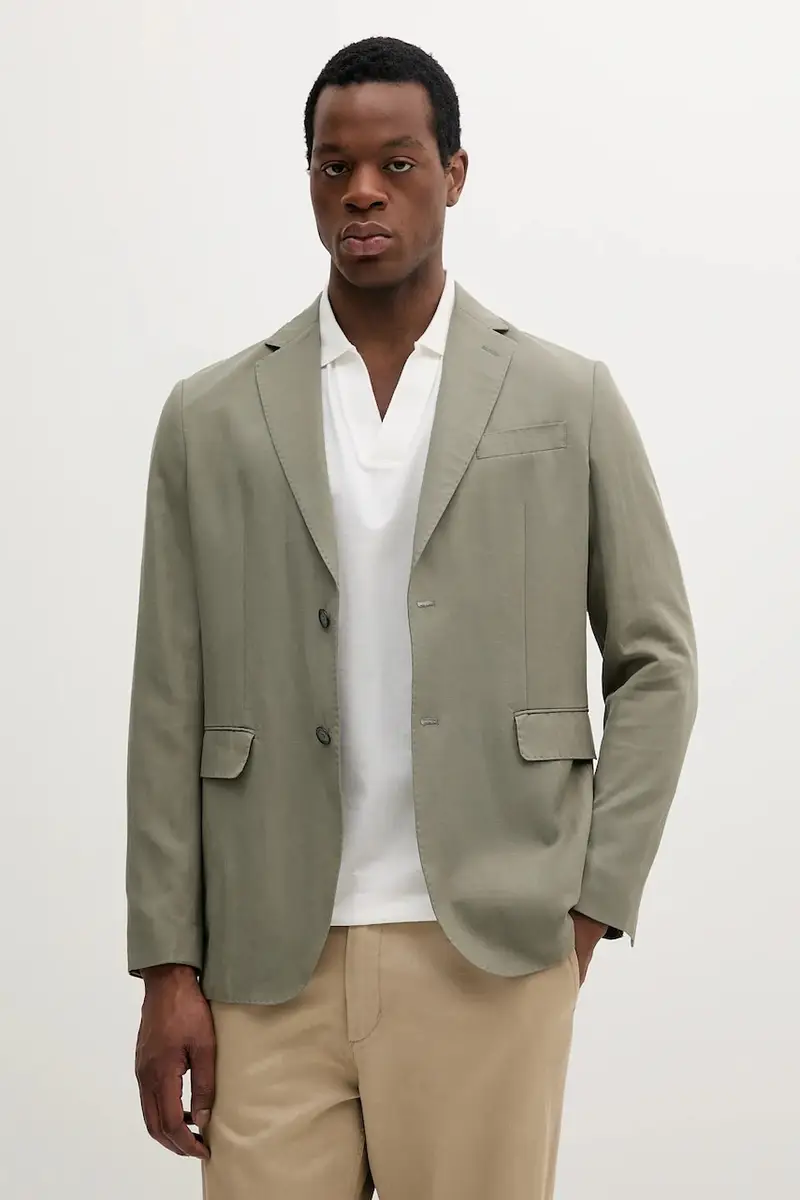 giacca in lino misto GEORGE uomo colore verde 5GHN15 2310Z