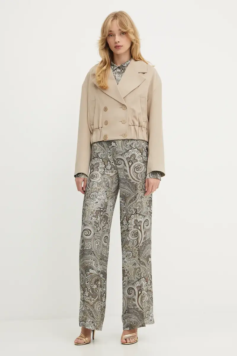 giacca in misto lana NINA colore beige 5YGL04 7340A miniatura 2