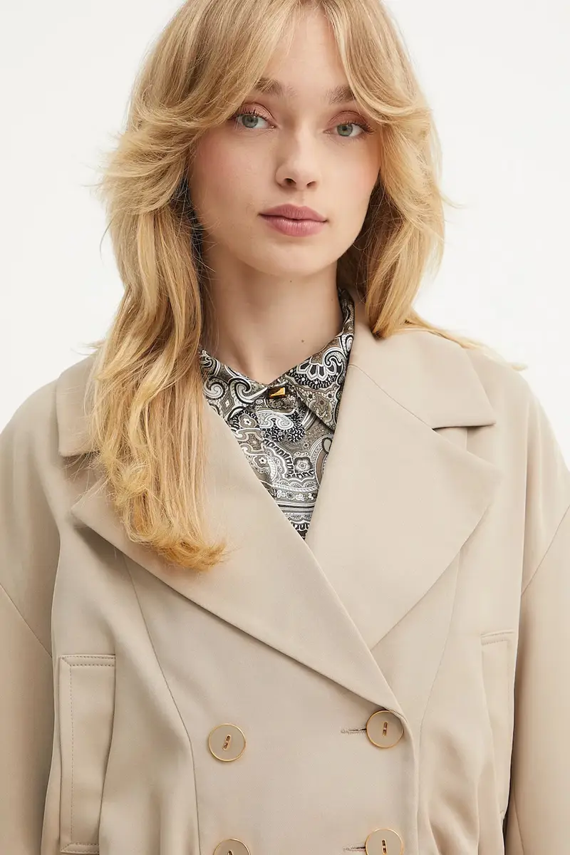 giacca in misto lana NINA colore beige 5YGL04 7340A miniatura 4