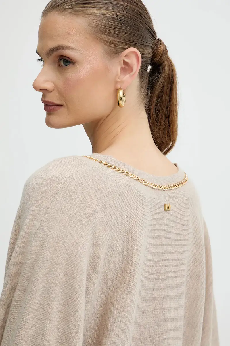 maglione con lana ABEL colore beige 5BGR02 5782Z miniatura 4