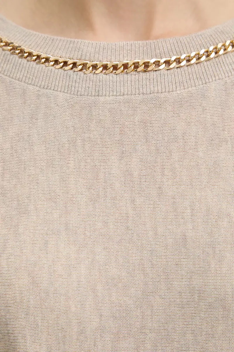 maglione con lana ABEL colore beige 5BGR02 5782Z miniatura 5