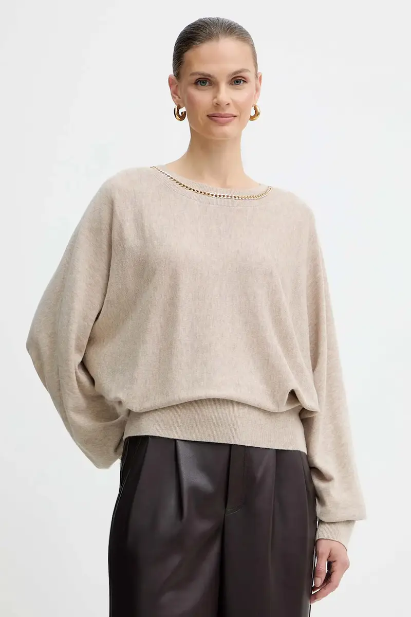 maglione con lana ABEL colore beige 5BGR02 5782Z