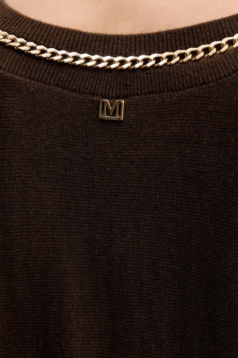 maglione con lana ABEL colore marrone 5BGR02 5782Z miniatura 5