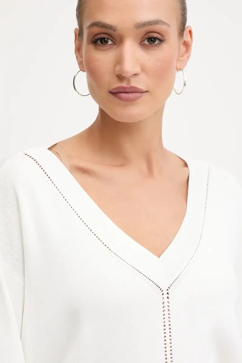 maglione COURTNEY donna colore bianco 5YGR04 5876Z miniatura 4