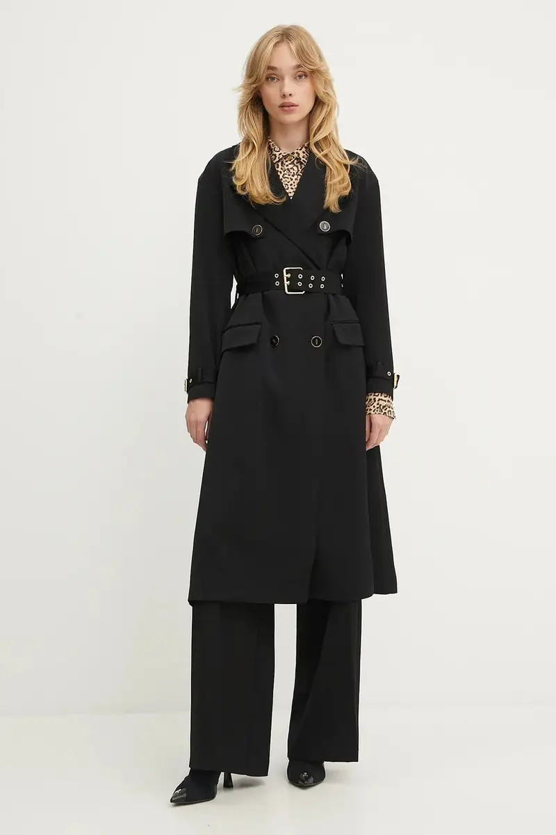 pantaloni in misto lana NINA donna colore nero 5YGB04 7340A miniatura 2